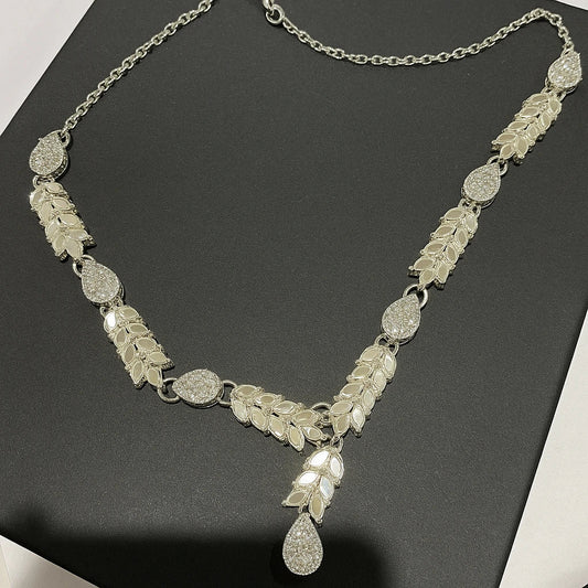 White Necklace Set
