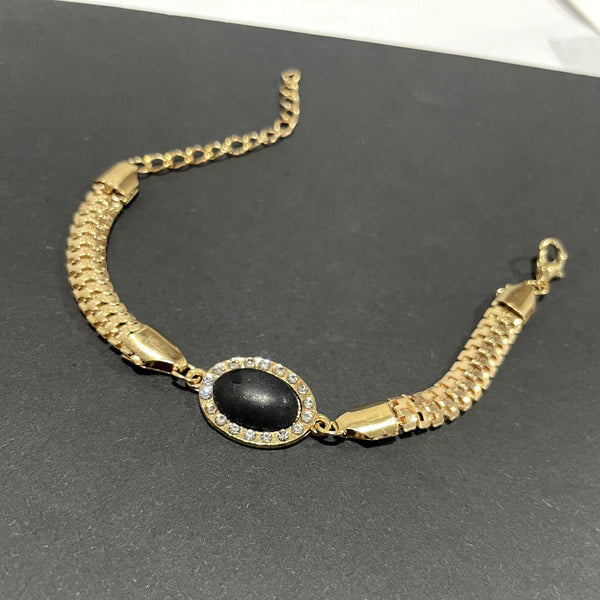 Noir Grace – Black Beaded Elegance Bracelet | Nimora