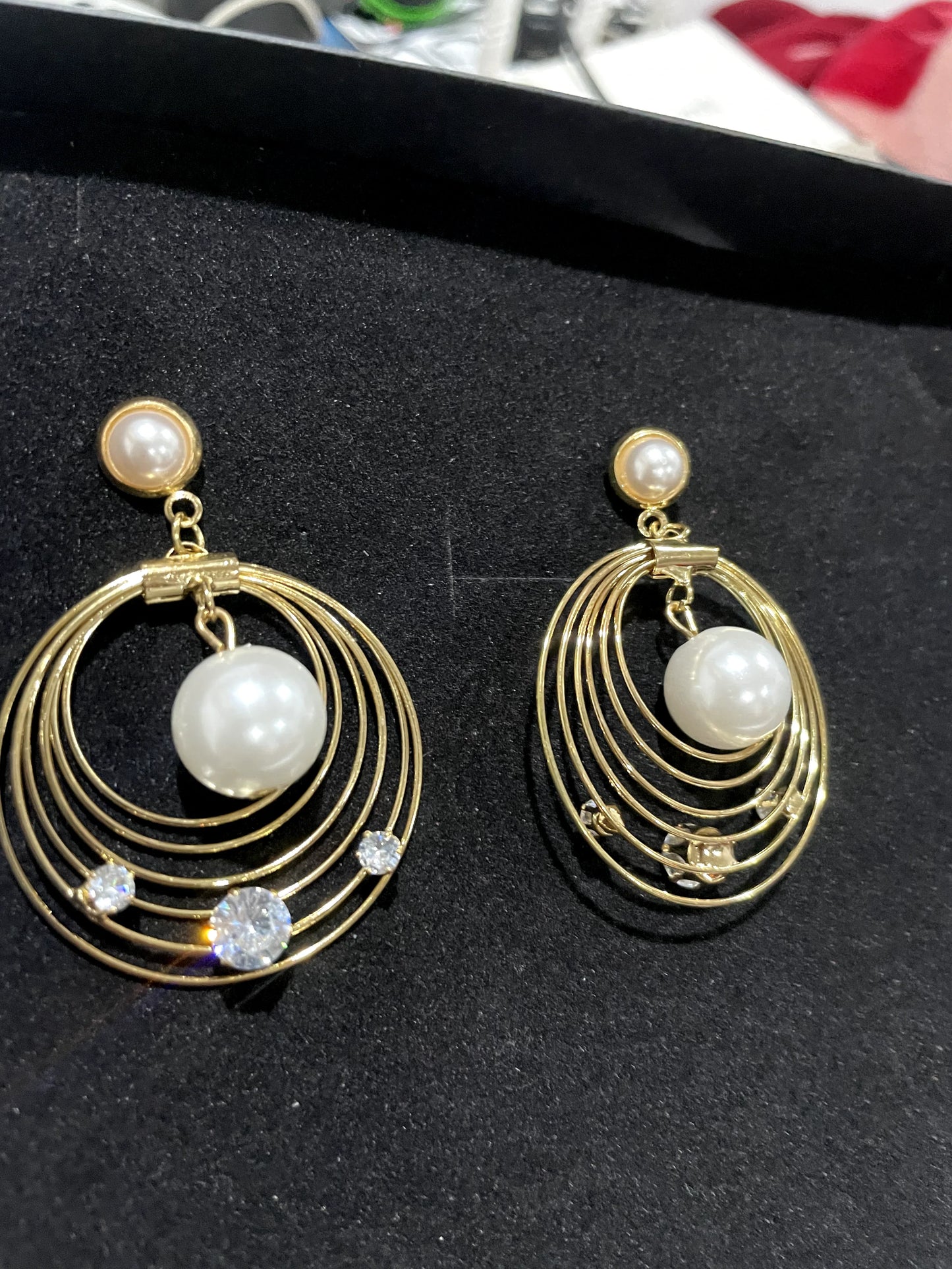 Pearl and Rose Gold Earrings