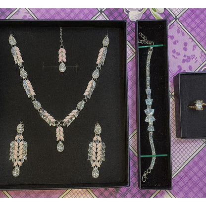 3 in 1 Jewelry Deal | Necklace Set + Bracelet + Ring | Free Delivery