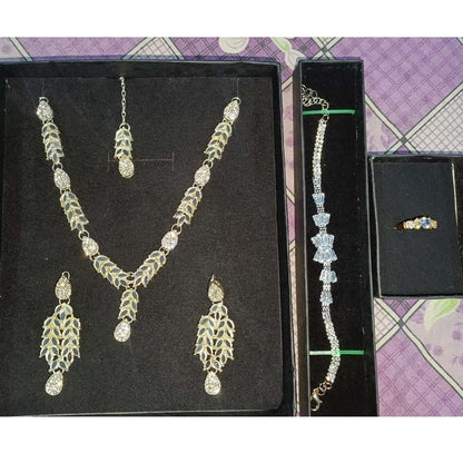3 in 1 Jewelry Deal | Necklace Set + Bracelet + Ring | Free Delivery