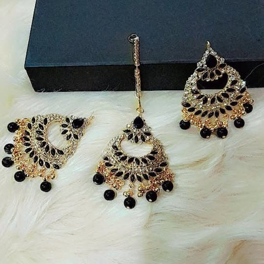 Bridal Kundan Earrings & Tikka – Nimora Jewelry